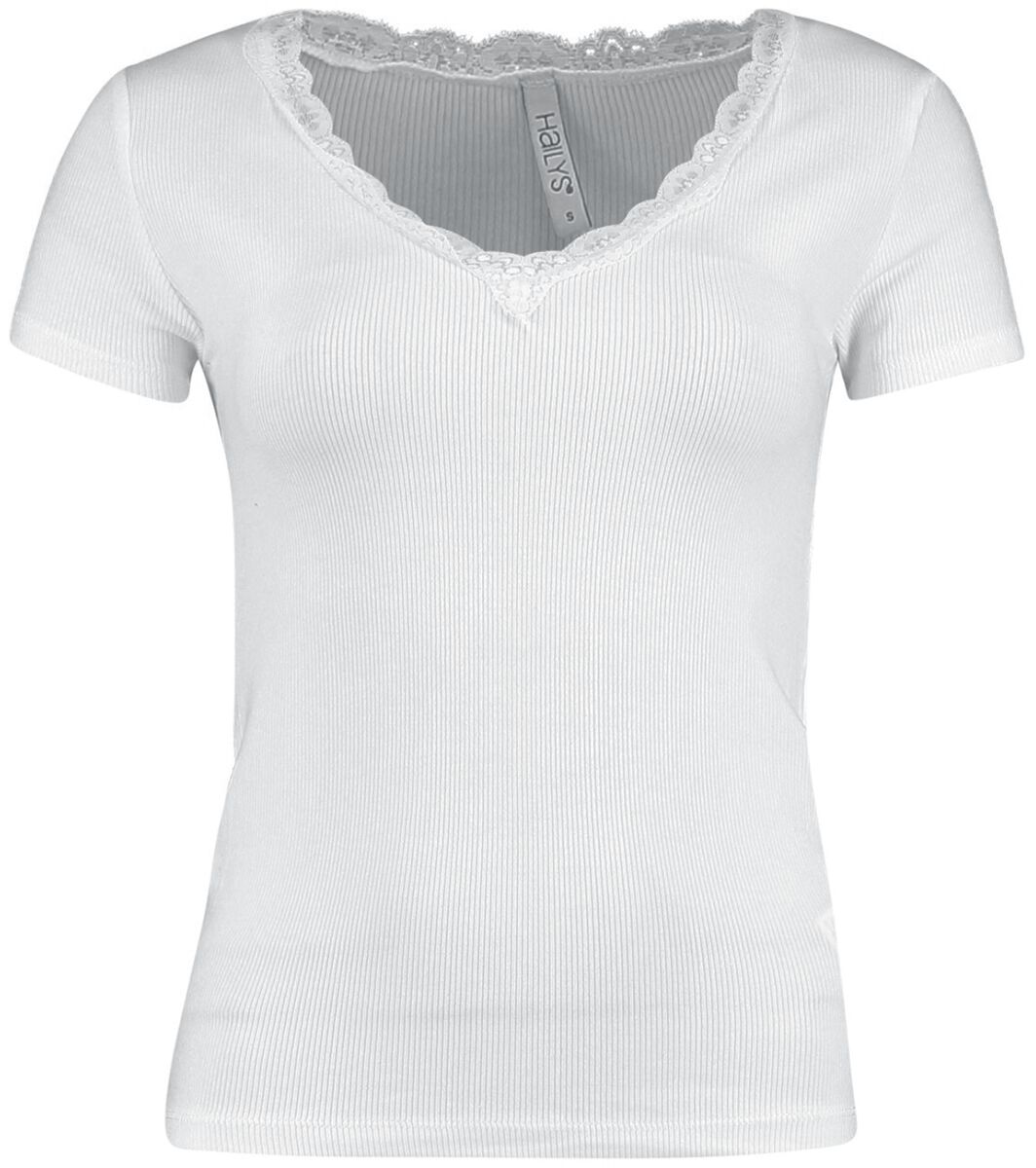 T-Shirt Manches courtes de Hailys - Mariella - XS à L - pour Femme - blanc