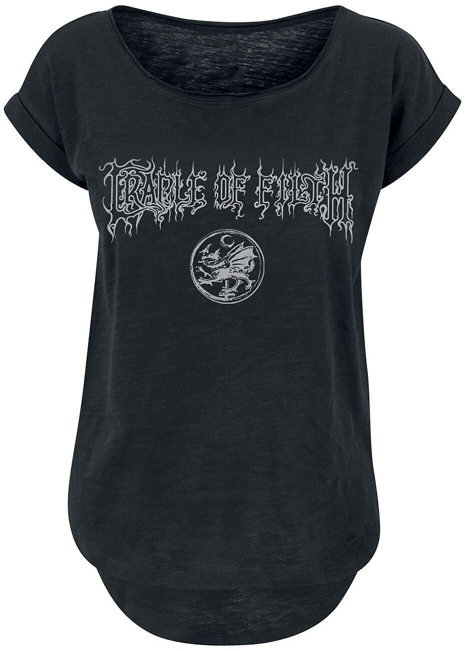 Image of Cradle Of Filth Dragon Logo Girl-Shirt schwarz