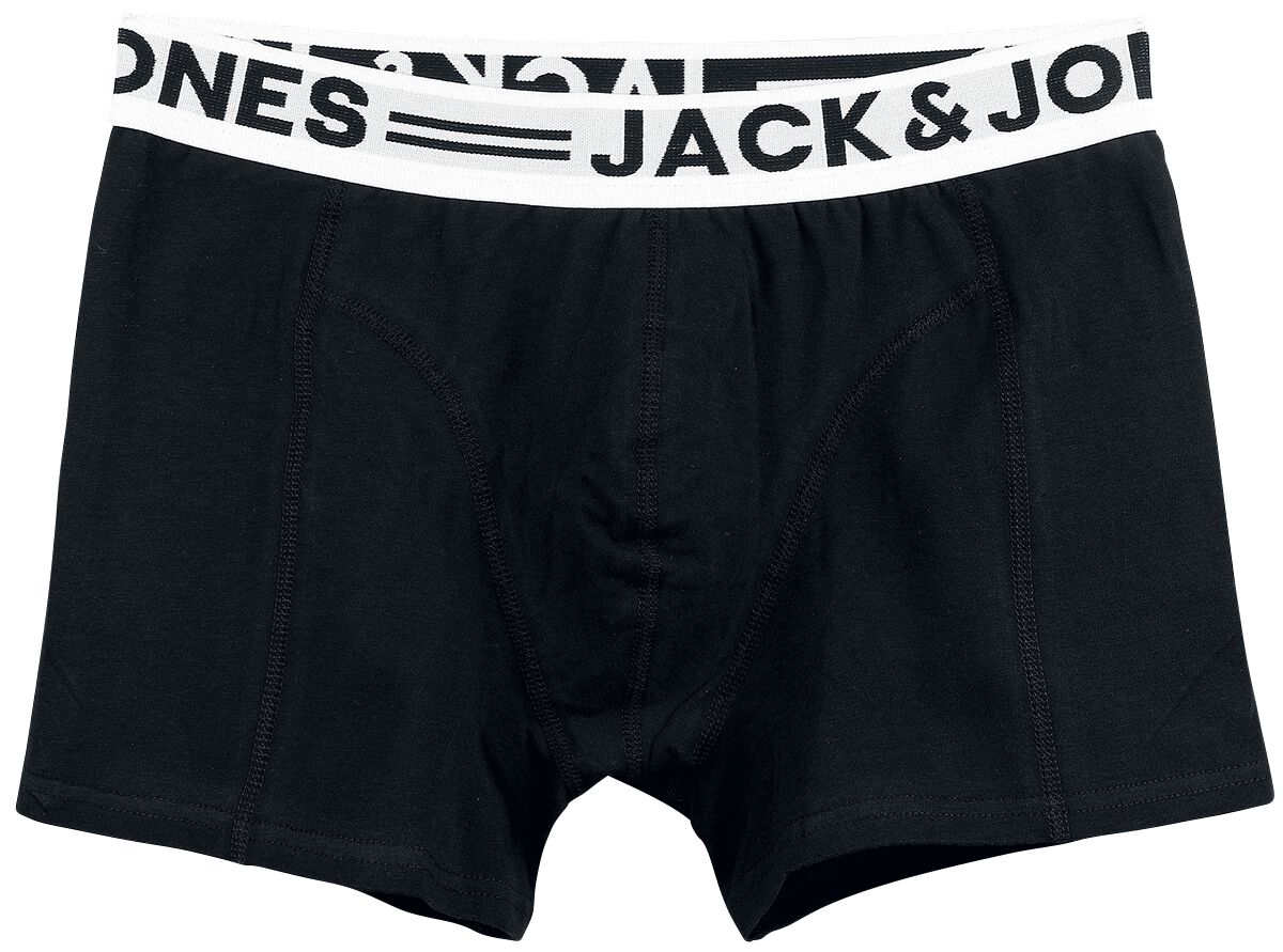 Jack & Jones Boxershort - SENSE TRUNKS 3-PACK - S bis L - für Männer - Größe L - schwarz