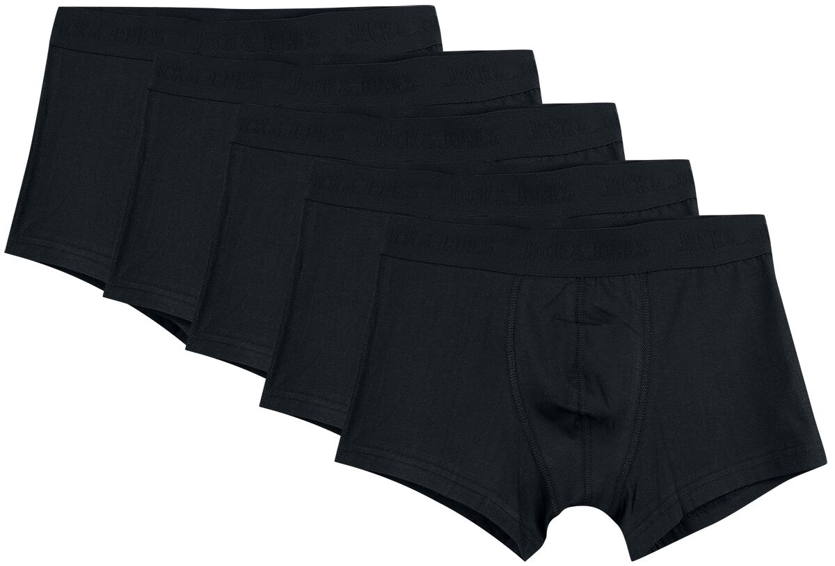 jack & jones jactone in tone trunks 5-pack boxers black