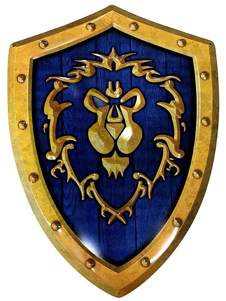 World Of Warcraft Alliance Shield Wall Signs blue yellow