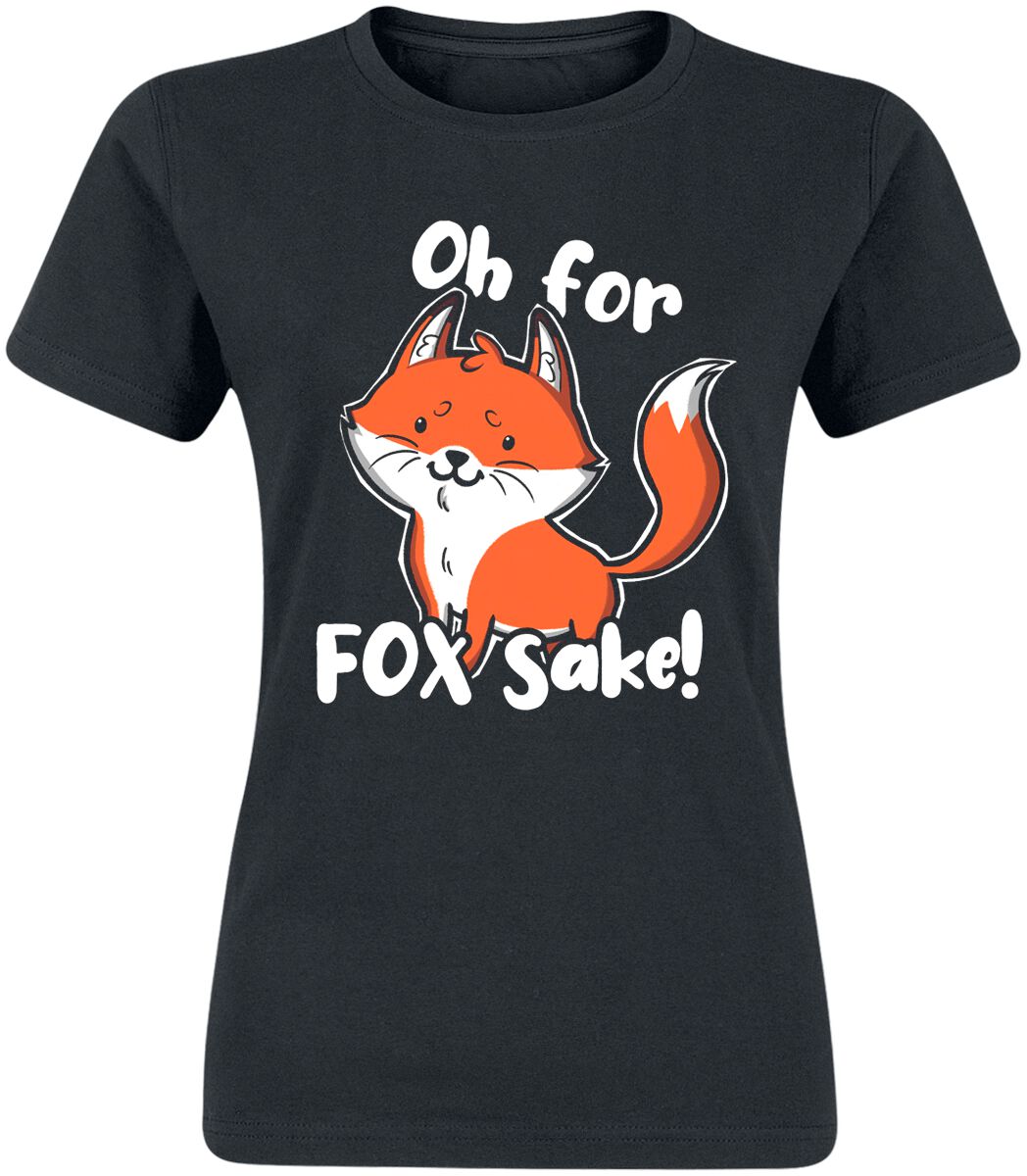 T-Shirt Manches courtes Fun de Tierisch - Fox Sake - S à XXL - pour Femme - noir