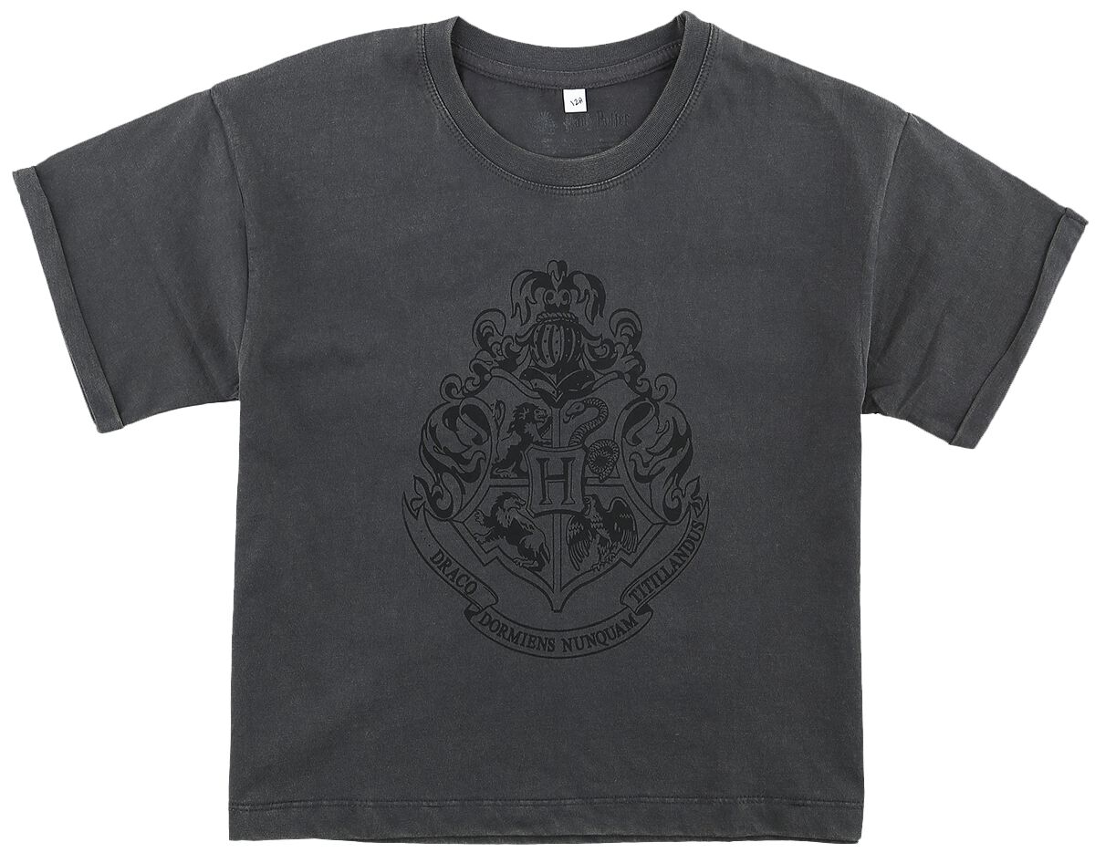 T-shirt de Harry Potter - Enfants - Blason Poudlard - 164 à 176 - pour filles - gris