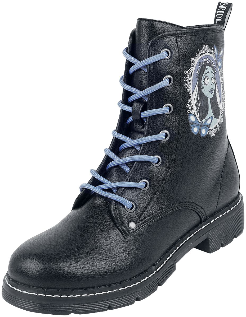 Corpse Bride Emily Laced Boots black