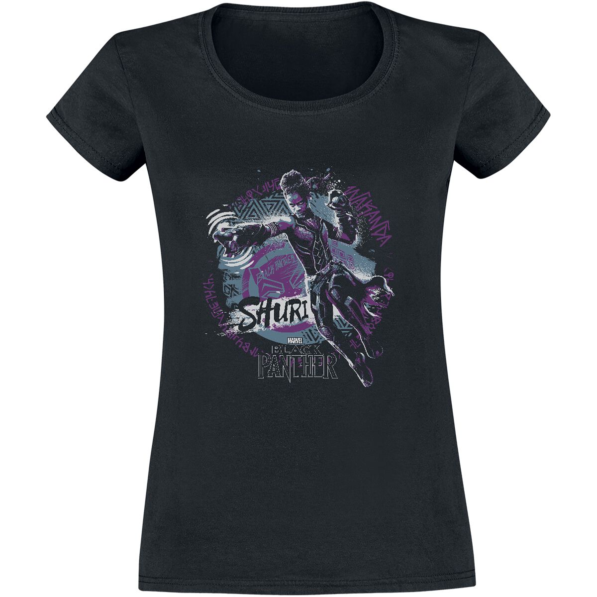 Black Panther Shuri Jump Night T-Shirt black