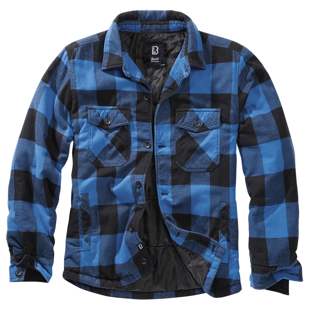 Brandit Übergangsjacke - Lumberjacket - S bis 5XL - für Männer - Größe XXL - schwarz/blau