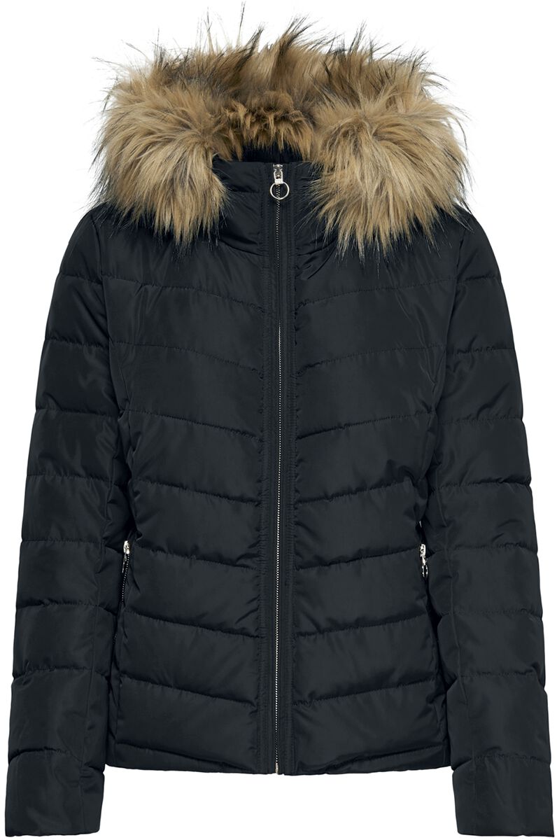Only Winterjacke - ONLNewellan Quilted Hood Jacket - S bis XL - für Damen - Größe M - schwarz