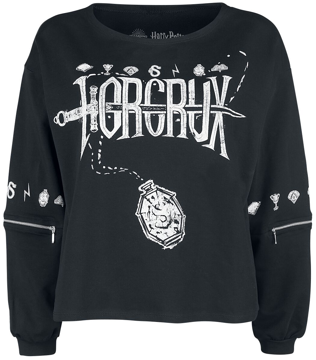 Harry Potter Sweatshirt - Horcruxes - S bis M - für Damen - Größe S - schwarz  - EMP exklusives Merchandise!