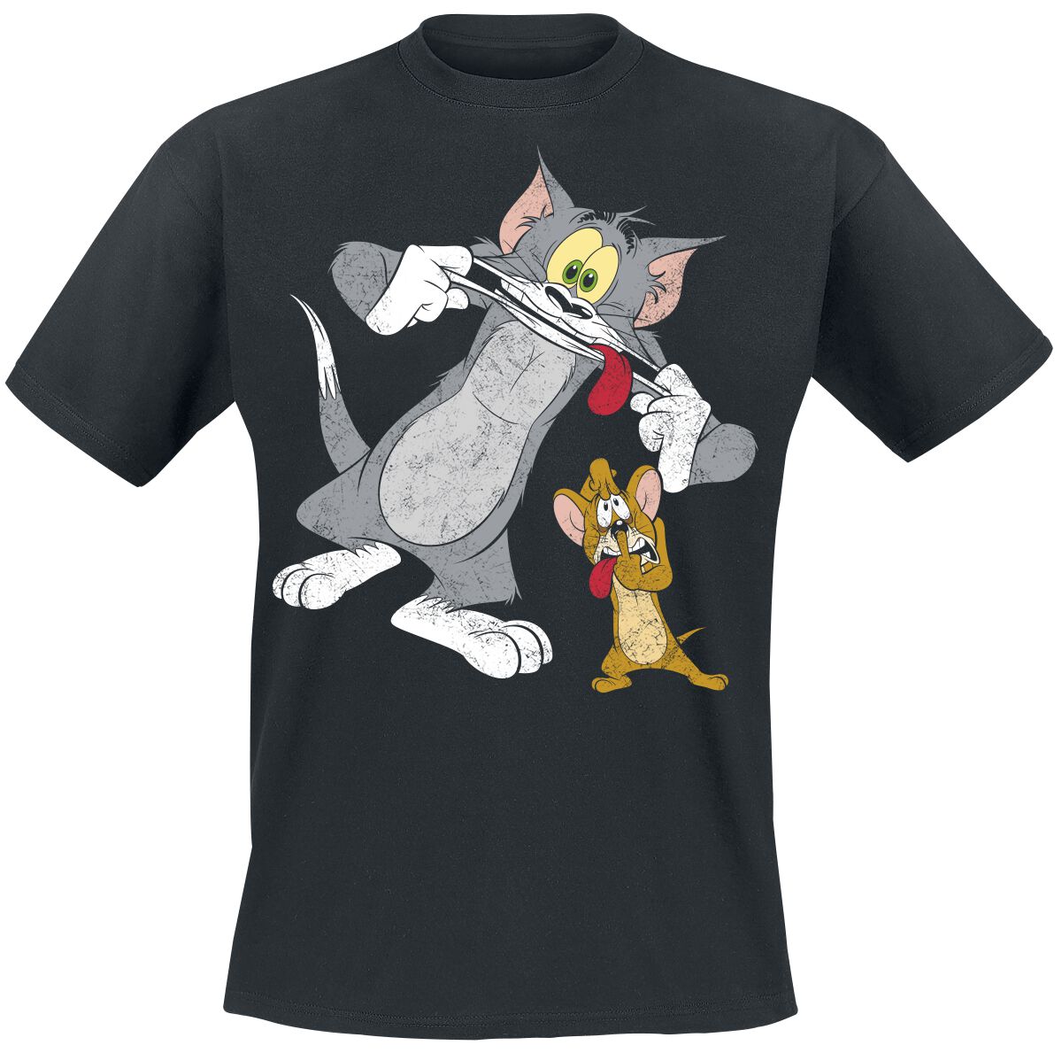 Tom And Jerry T-Shirt - Funny Faces! - S bis XL - für Männer - Größe S - schwarz  - EMP exklusives Merchandise!