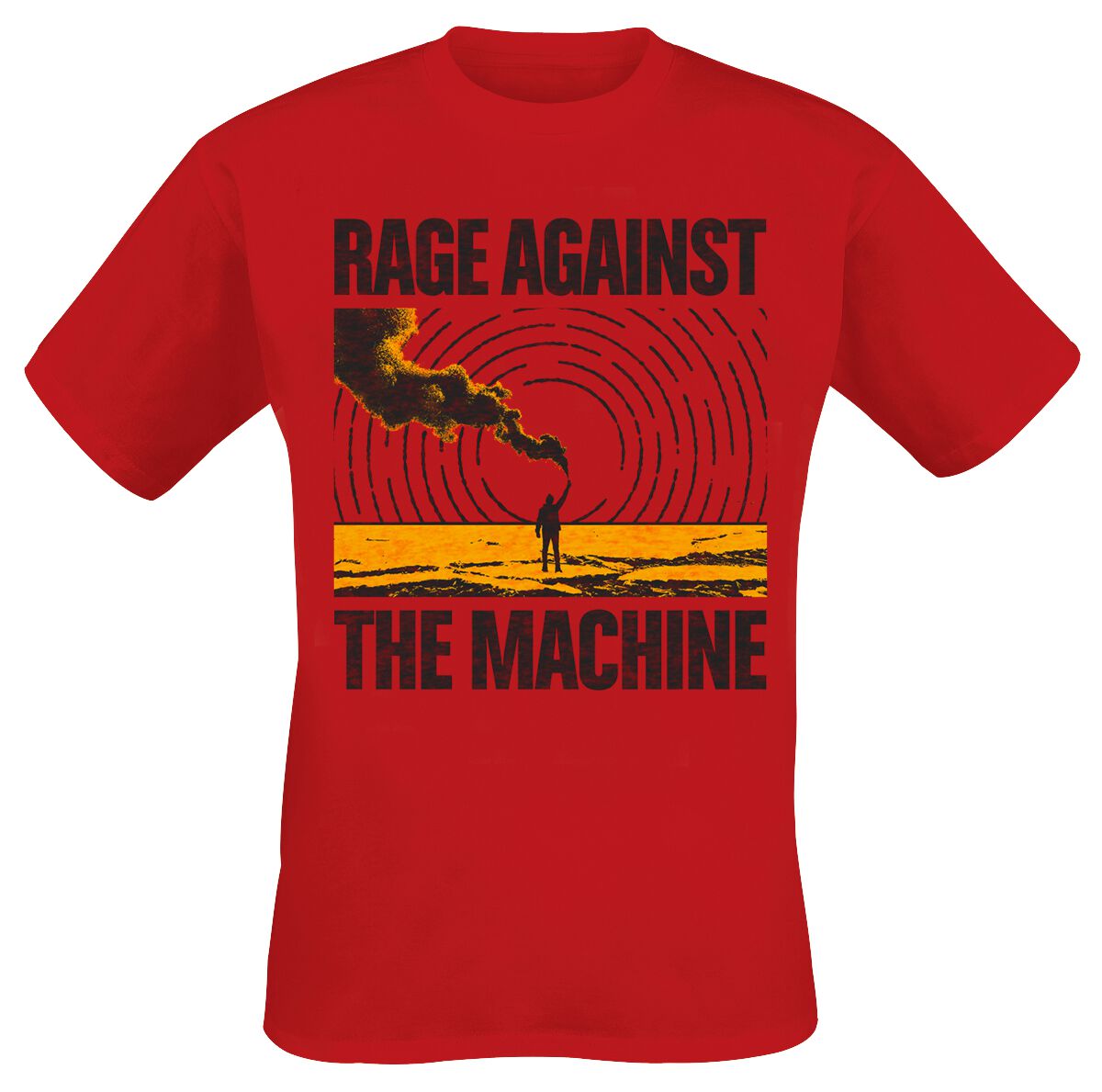 Rage Against The Machine Smoke Signal T-Shirt red