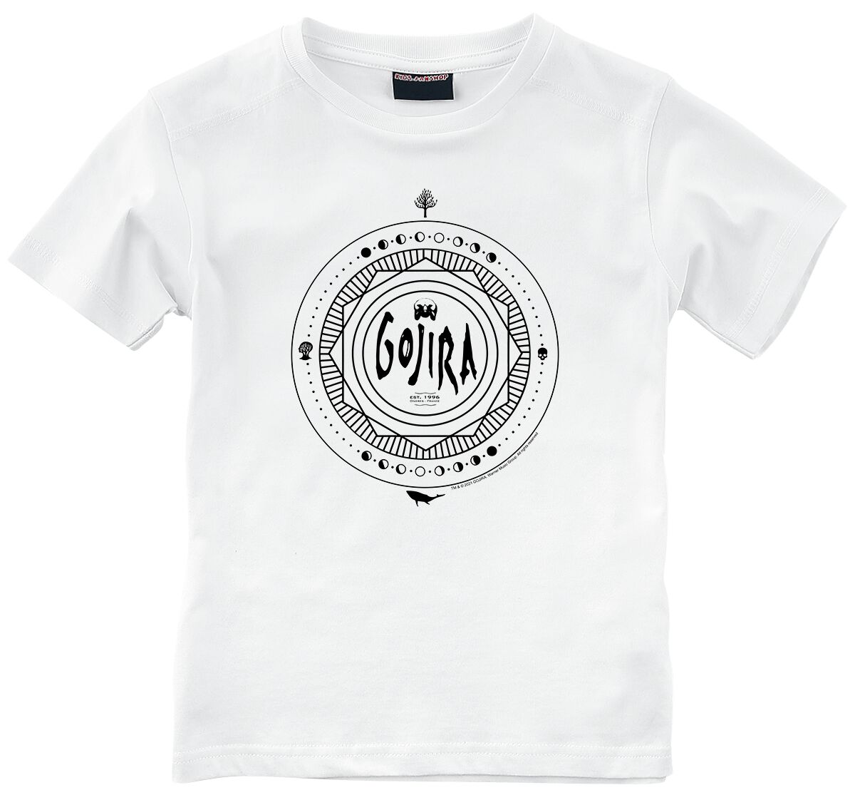 Image of Gojira Metal-Kids - Moon Phases Kinder-Shirt weiß