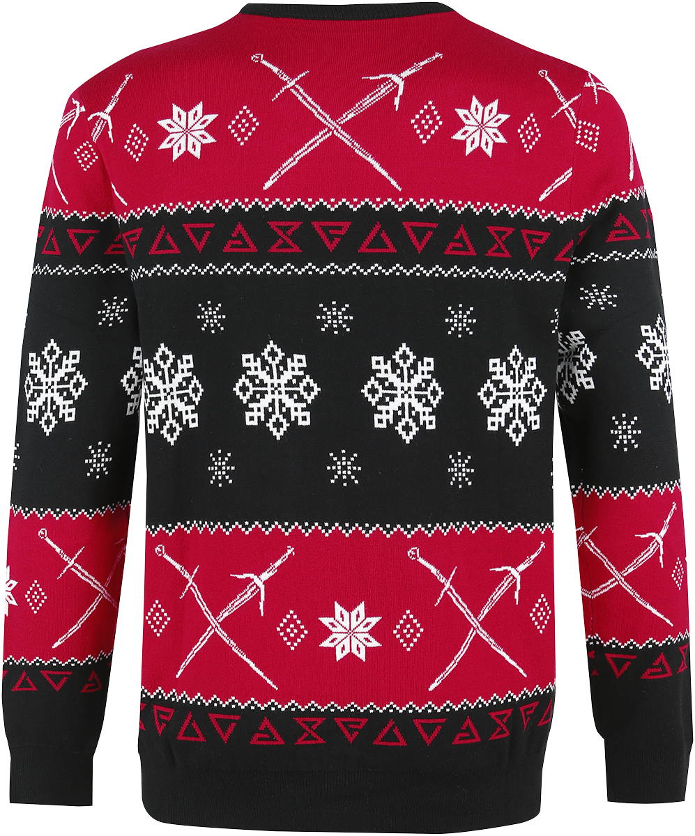 The Witcher Dreaming Of A White Wolf Weihnachtspullover schwarz