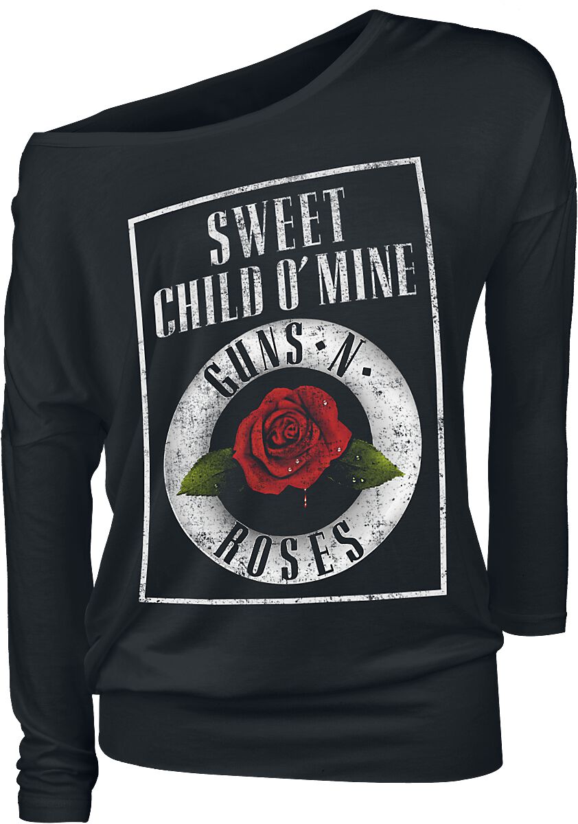 Image of Guns N' Roses Sweet Child Rose Girl-Longsleeve schwarz