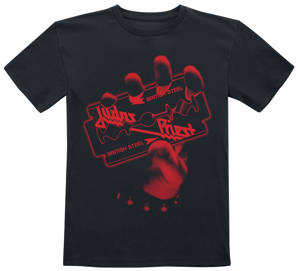 Image of Judas Priest Kids - British Steel Bitmap Kinder-Shirt schwarz