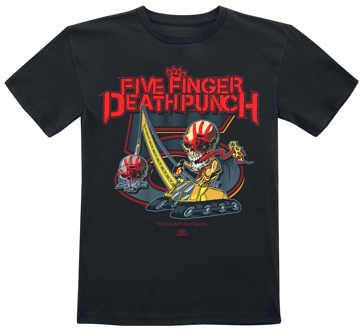 Image of Five Finger Death Punch Kids - Wrecking Crew Kinder-Shirt schwarz