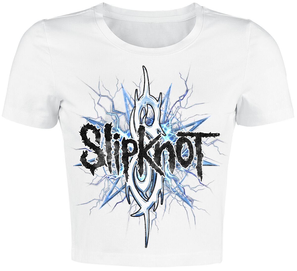 T-Shirt Manches courtes de Slipknot - Electric Blue - L - pour Femme - blanc