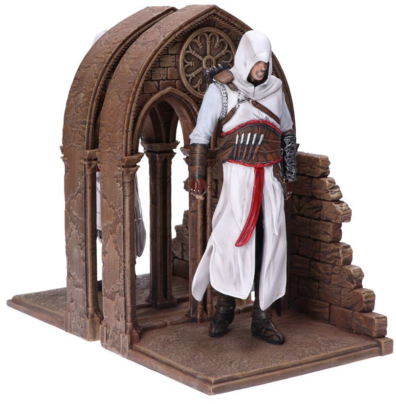 Assassin's Creed Altair und Ezio Buchstütze schwarz weiß