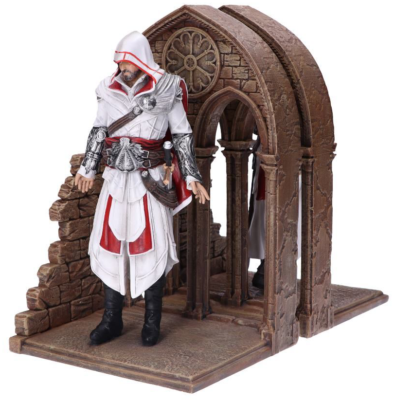 Assassin's Creed Altair und Ezio Buchstütze schwarz weiß