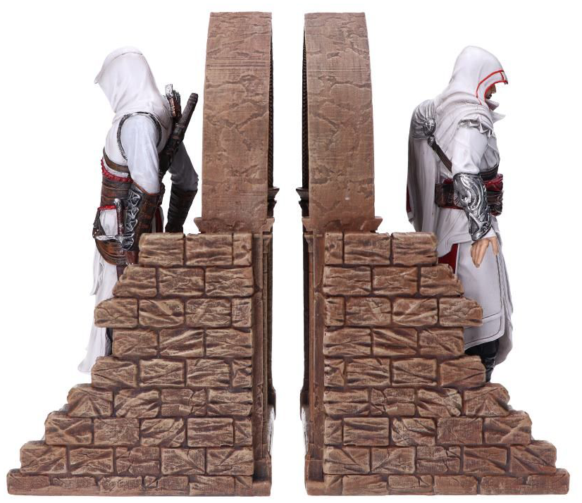 Assassin's Creed Altair und Ezio Buchstütze schwarz weiß