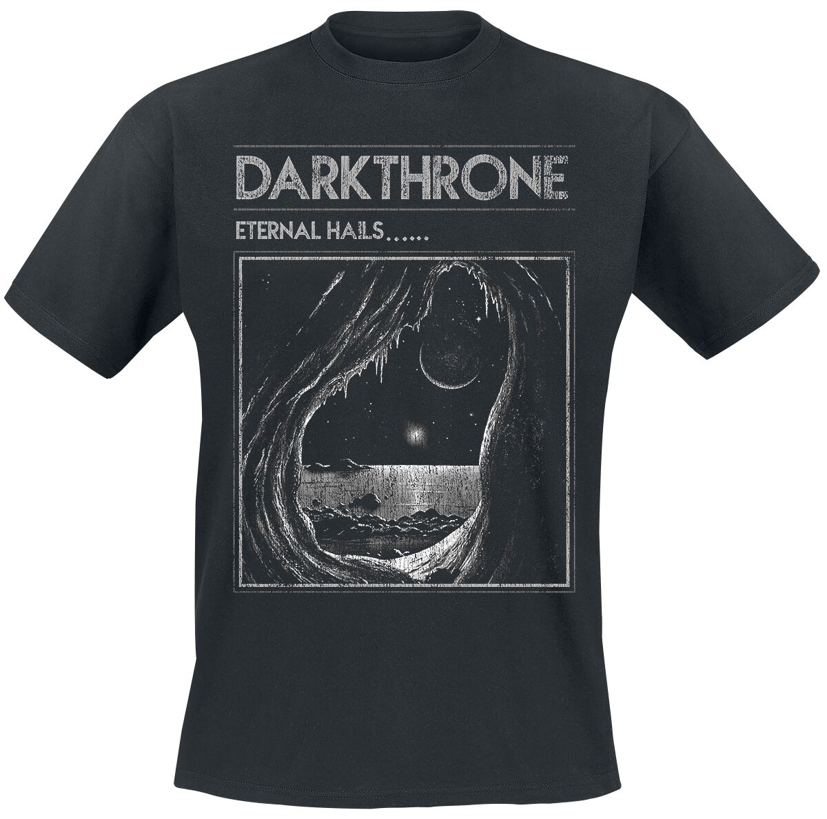 Image of Darkthrone Eternal Hails Retro T-Shirt schwarz