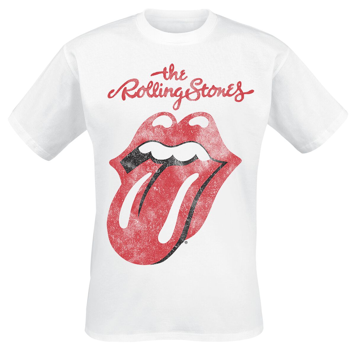 The Rolling Stones T-Shirt - Classic Tongue - S bis XXL - für Männer - Größe M - weiß  - Lizenziertes Merchandise!