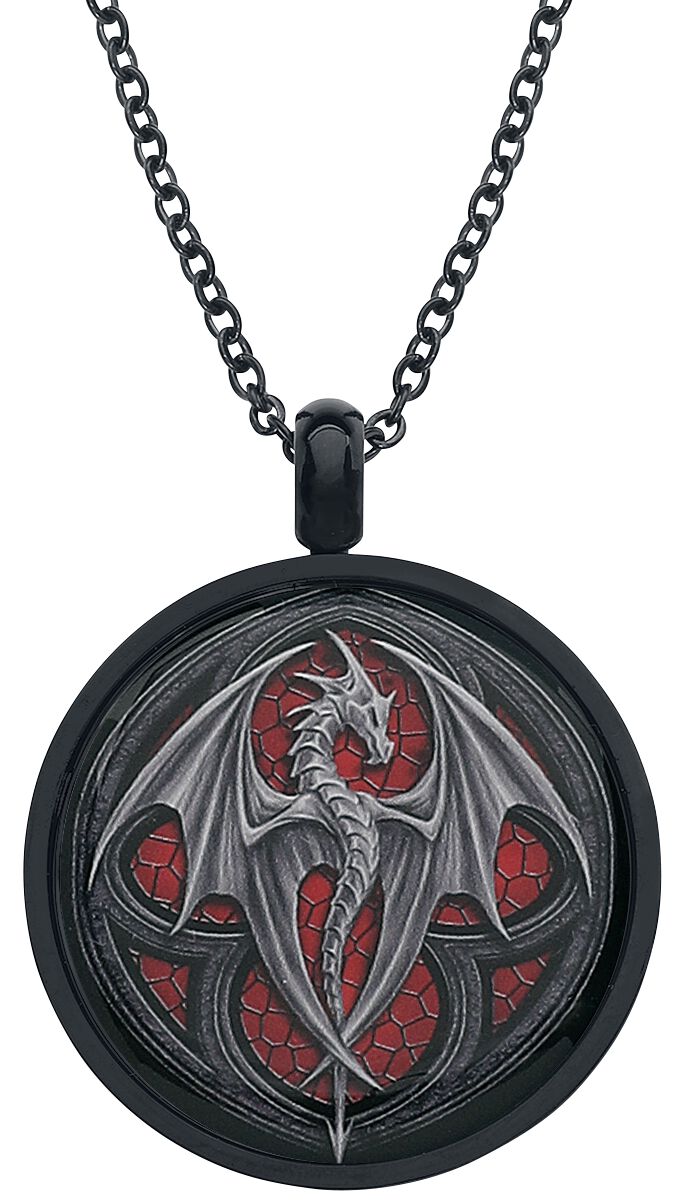 Image of Gothicana by EMP Gothicana x Anne Stokes - Dragon Doming Necklace Halskette schwarz