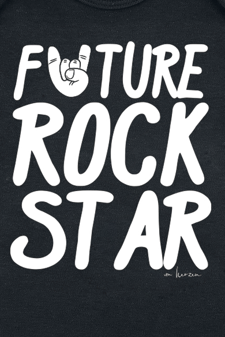 Sprüche Kids - Future Rockstar Body schwarz