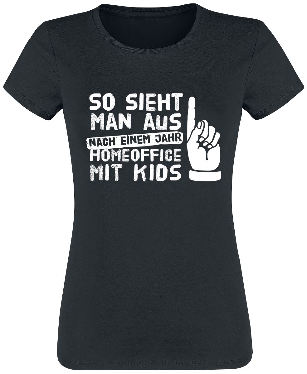 Image of 1 Jahr Homeoffice Girl-Shirt schwarz