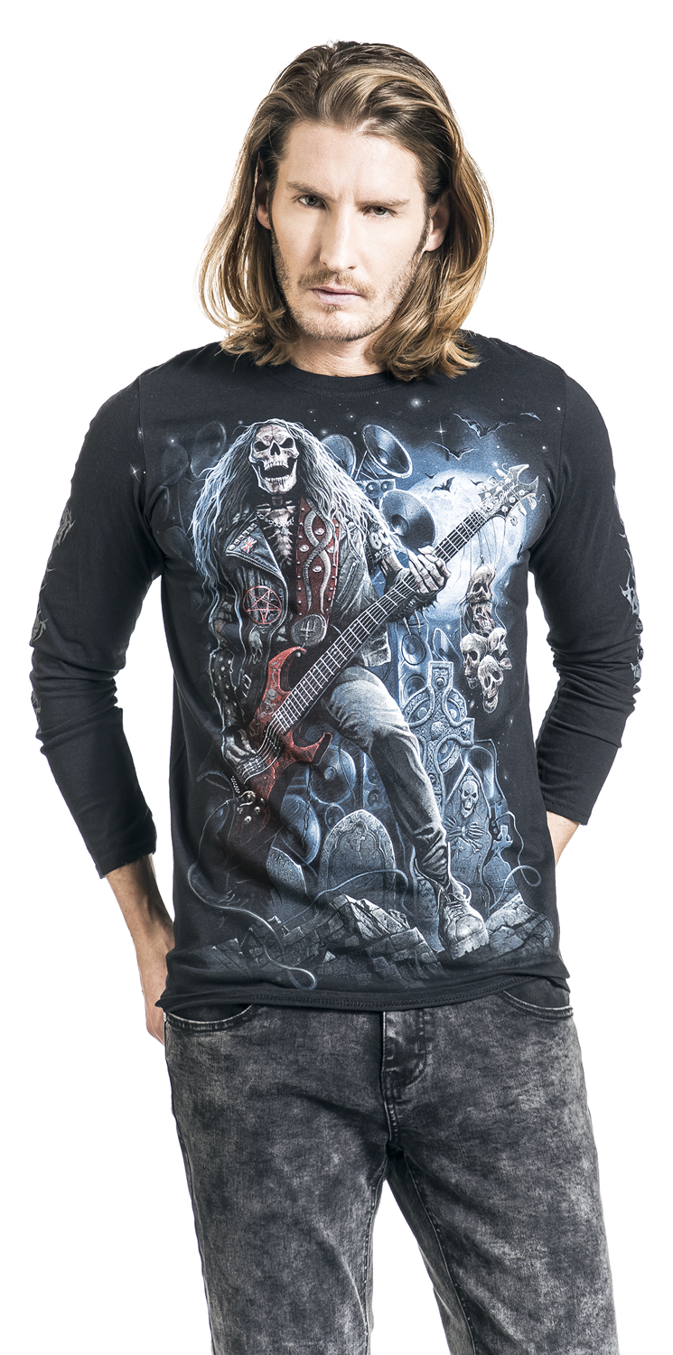 Thumbnail - Spiral Grim Rocker Langarmshirt schwarz in L