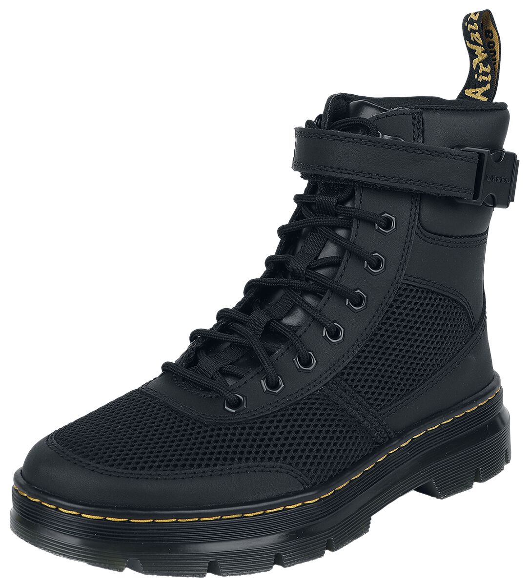 Dr. Martens Combs Tech Black Open Cell Laced Boots black