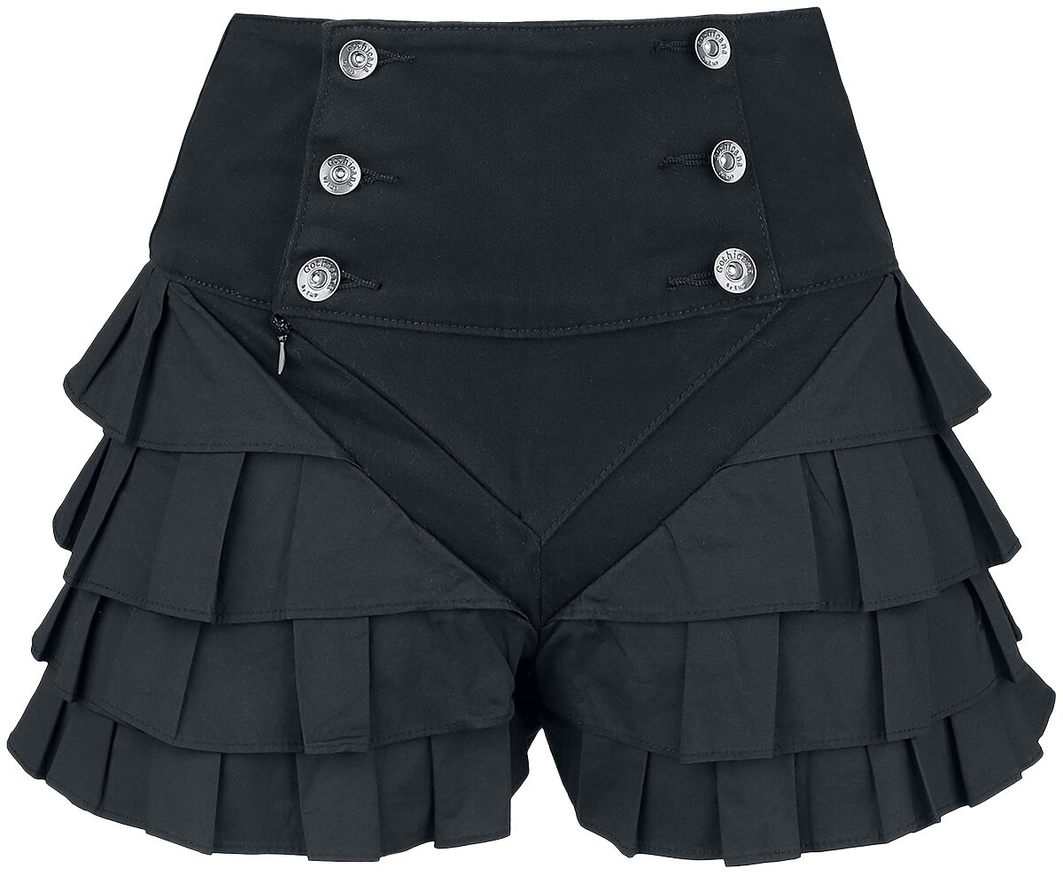 Gothicana by EMP Shorts mit Volants Hot Pants black