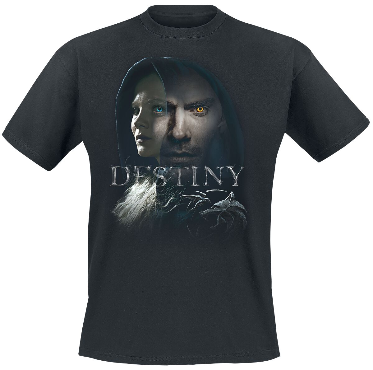 The Witcher Ciri And Geralt T-Shirt black
