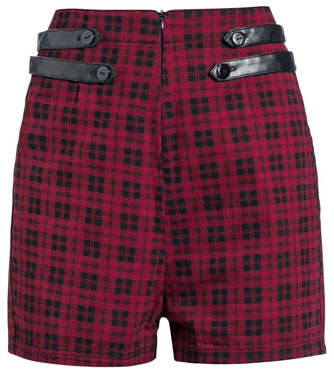 Gothicana by EMP Checked Shorts with Straps Shorts black