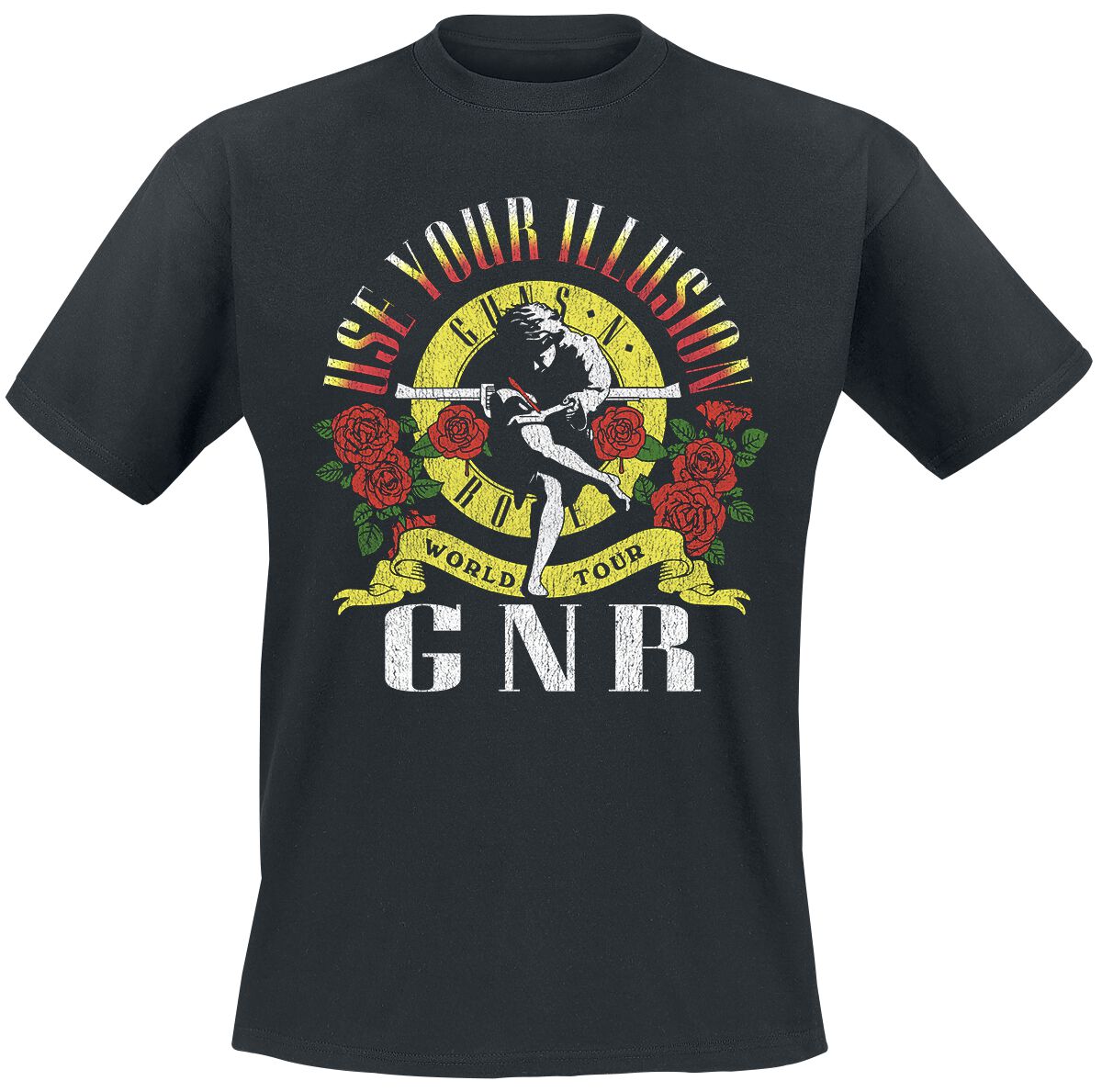 Image of Guns N' Roses Use Your Illusion World Tour T-Shirt schwarz