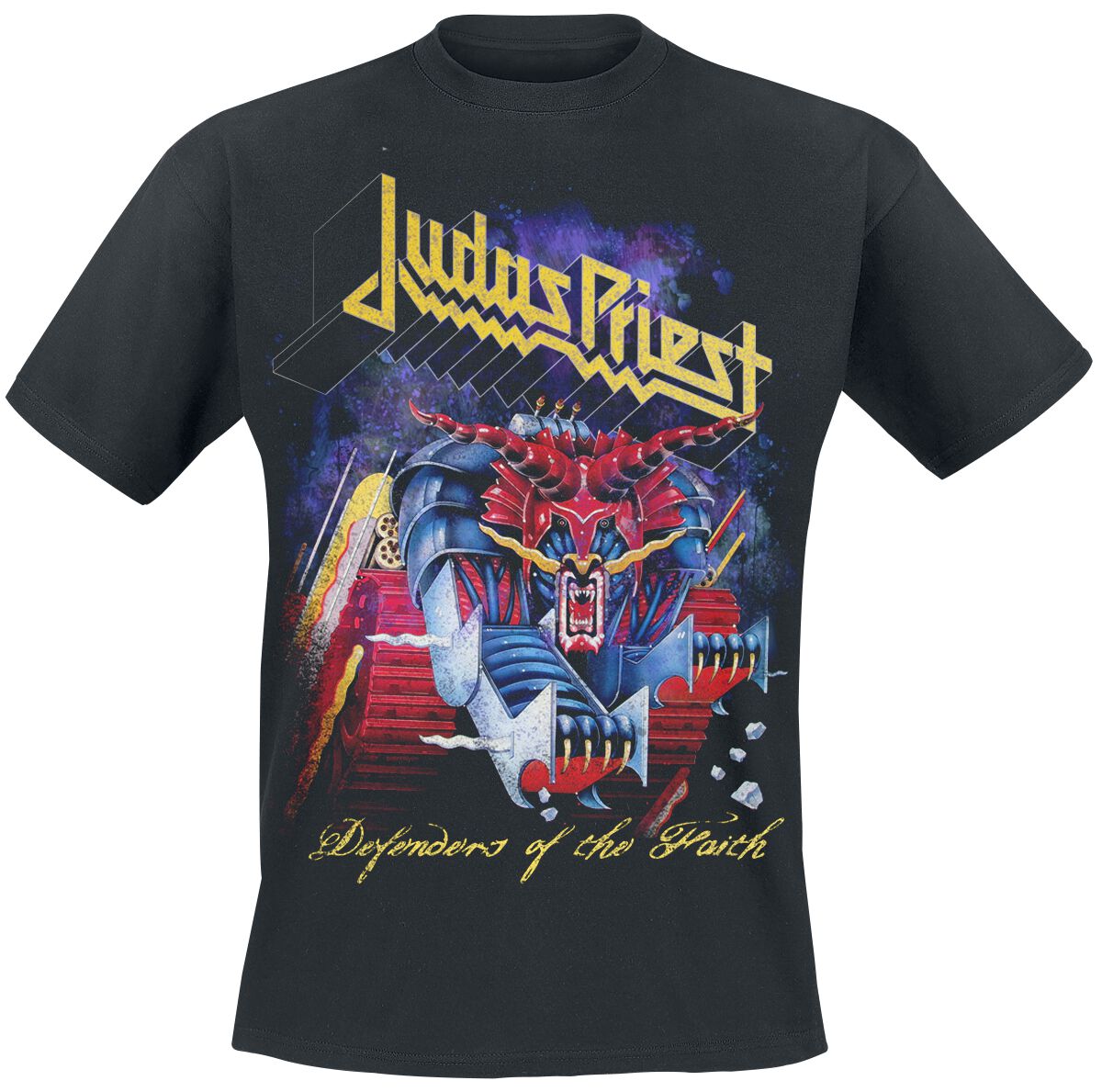 Judas Priest T-Shirt - Defenders Blowup - S bis XXL - für Männer - Größe M - schwarz  - Lizenziertes Merchandise!