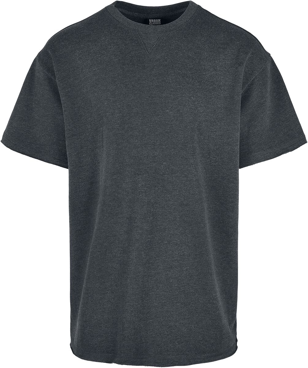 Image of Urban Classics Herringbone Terry Tee T-Shirt charcoal