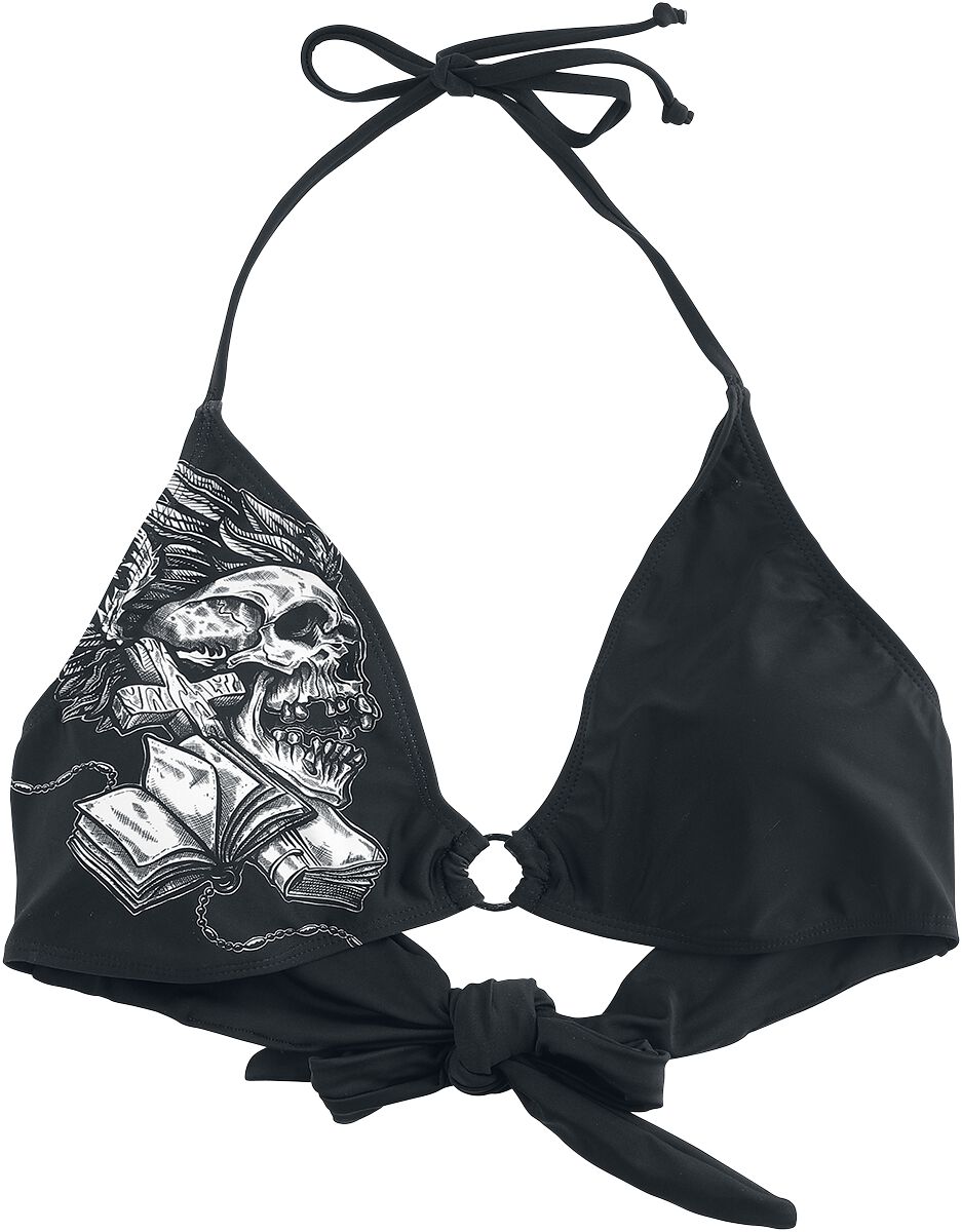 Image of Reggiseno bikini di Rock Rebel by EMP - Bikini Top with Skull Print - S a XXL - Donna - nero