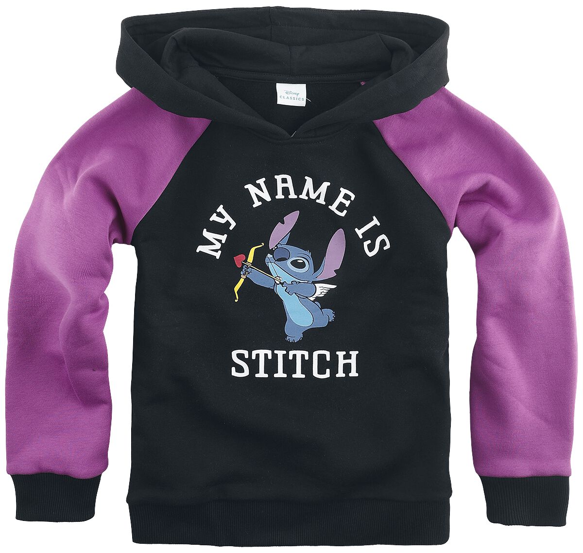 Lilo & Stitch Kids - My Name Is Stitch Hoodie Sweater black lilac