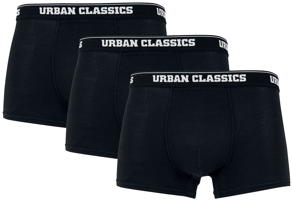 Levně Urban Classics Organické boxerky - balení 3 ks Boxerky černá