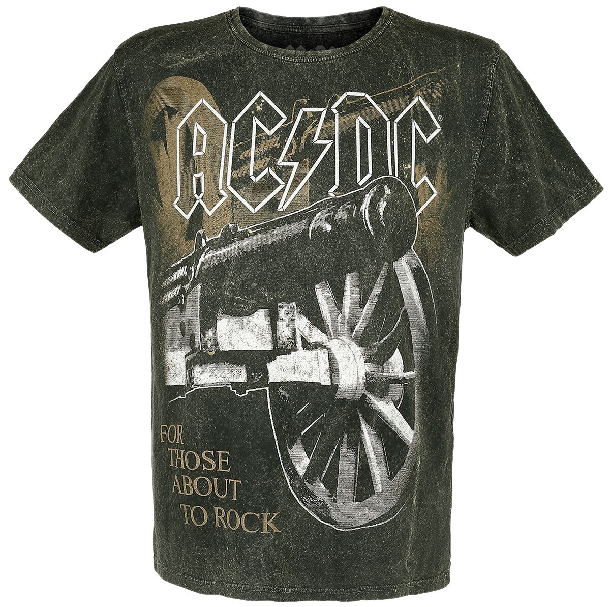 Image of AC/DC For Those About To Rock 40th Anniversary T-Shirt braun/schwarz