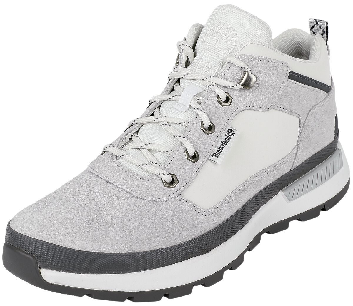 Timberland Field Trekker Low Light Grey Suede Sneakers white