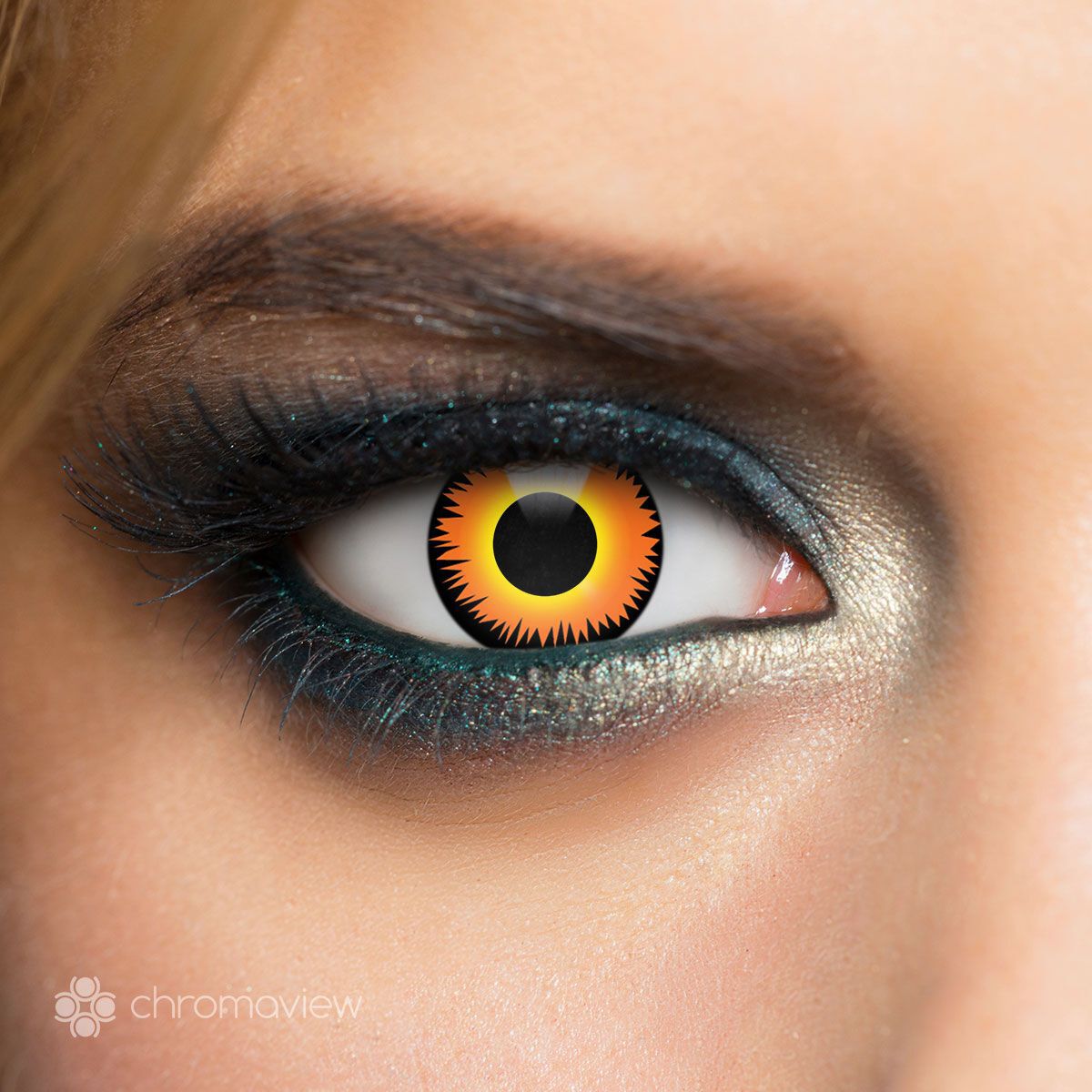 Chromaview Orange Werewolf Fashion Contact Lens orange