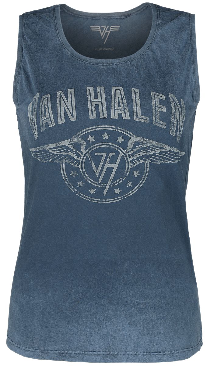 Image of Van Halen Wings Logo Girl-Top navy