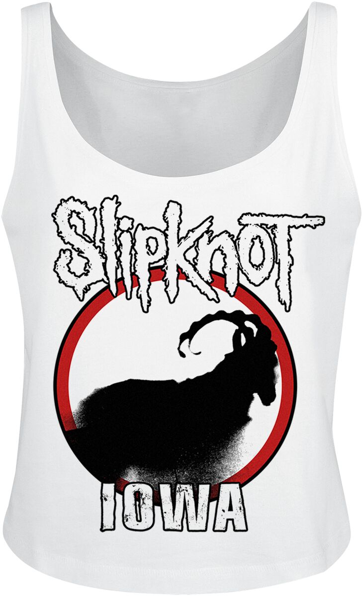 Débardeur de Slipknot - Iowa Goat Silhouette - S à XXL - pour Femme - blanc
