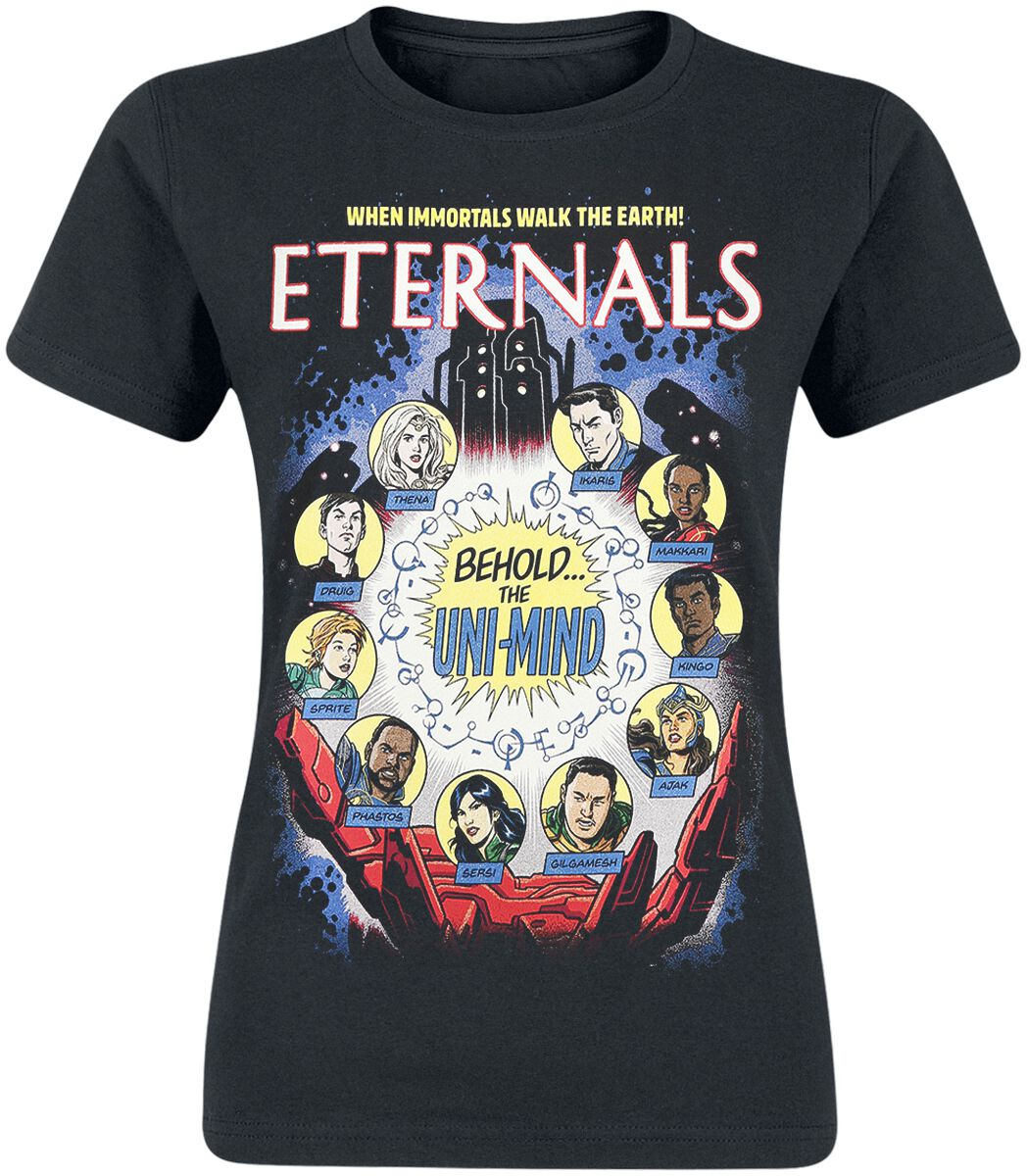 Image of Eternals Comic Cover Girl-Shirt schwarz