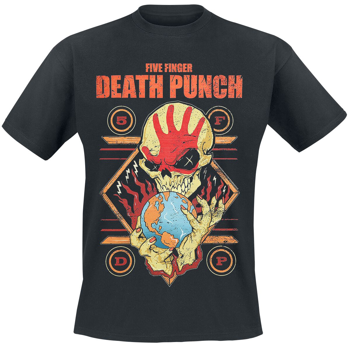 Image of Five Finger Death Punch Planet Knucklehead T-Shirt schwarz