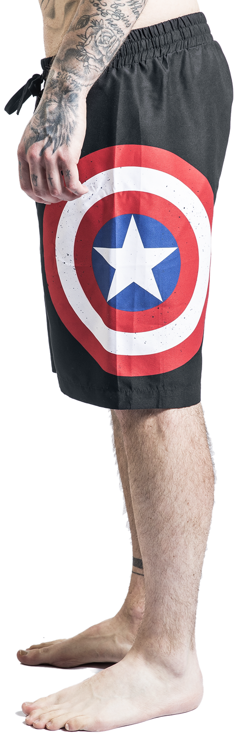 Captain America Shield Badeshort schwarz - 50.01% Rabatt