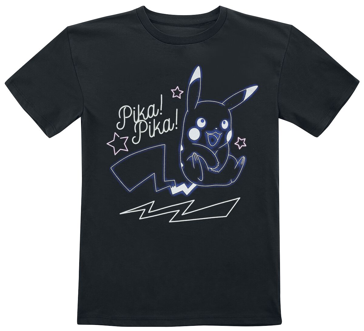 Image of T-Shirt Gaming di Pokémon - Kids - Pikachu - Pika! Pika! Neon - 116 a 152 - ragazzi & ragazze - nero