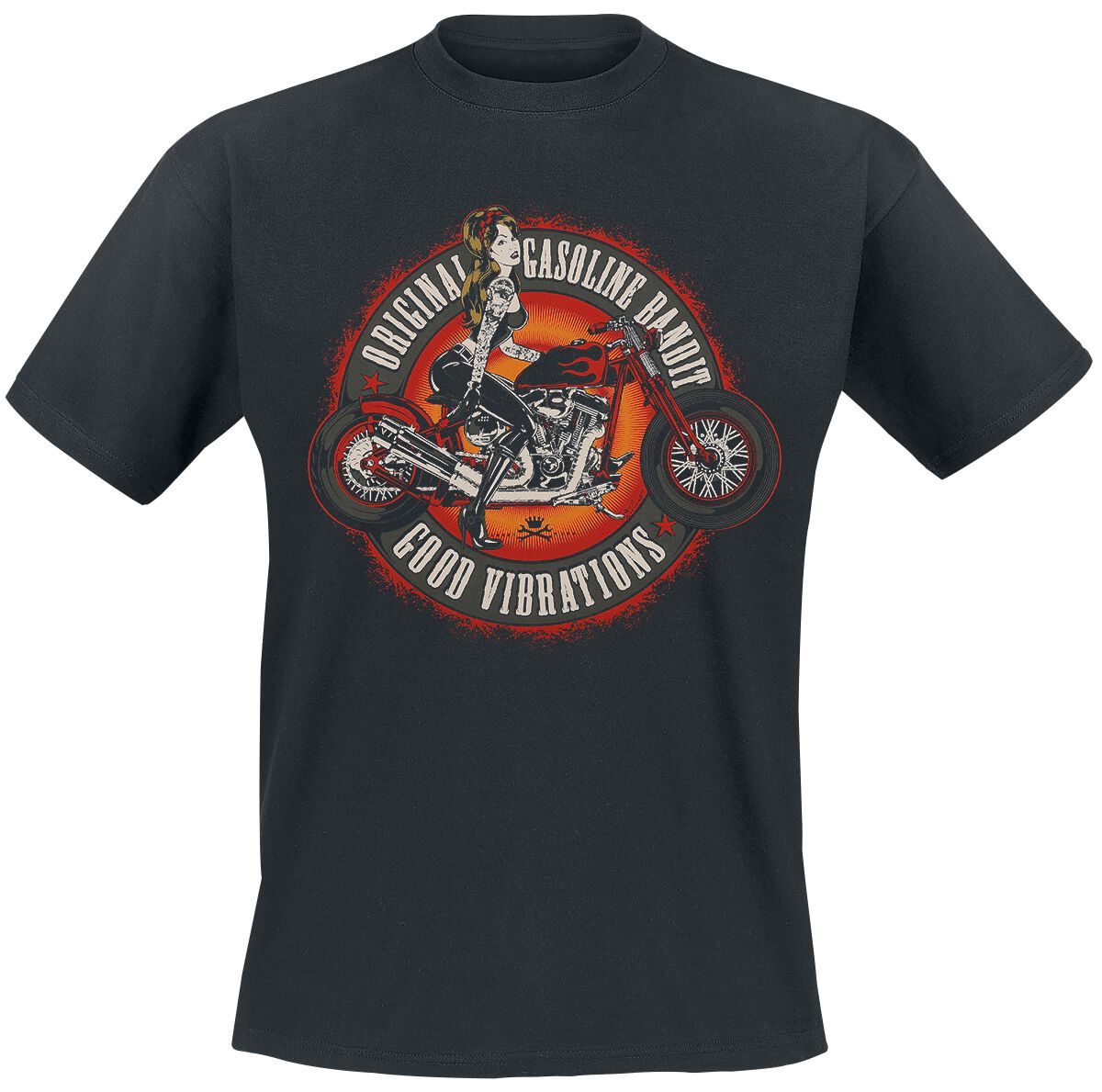 Gasoline Bandit - Rockabilly T-Shirt - Good Vibrations - S bis 3XL - für Männer - Größe XL - schwarz