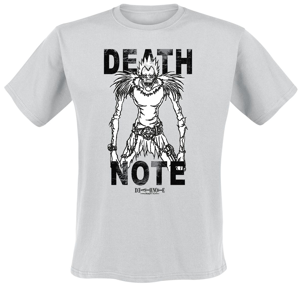Death Note Ryuk Outlined T-Shirt mottled grey